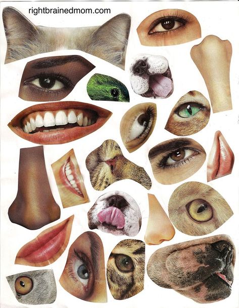 Rock Faces – Free Printable  – Right Brained Mom | Collage art projects, Collage illustration, Magazine collage Rock Faces, Face Collage, 달력 디자인, Collage Art Projects, Surreal Collage, Magazine Collage, Collage Illustration, Creative Learning, Fun For Kids