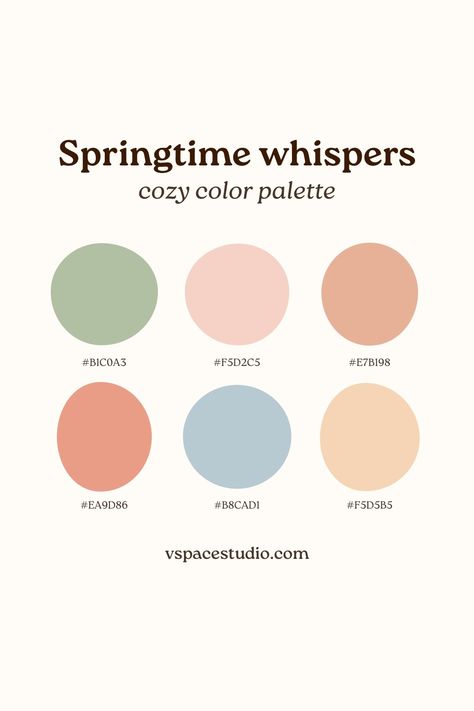 Early Spring Color Palette, Cute Color Schemes Colour Palettes, Gentle Color Palette, Light Colors Palette, Cozy Color Pallete, Positive Color Palette, Color Palette Classroom, Spring Green Color Palette, Bedding Color Scheme