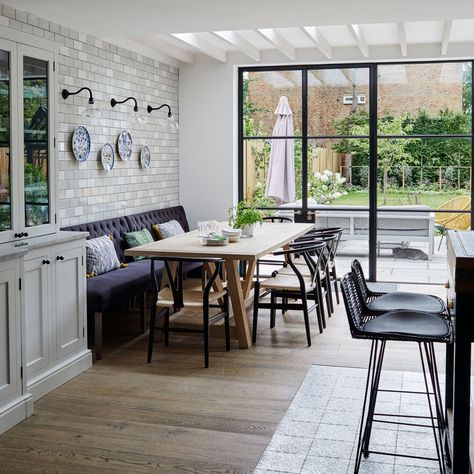 Conservatory Kitchen, Kitchen Diner Extension, Open Plan Kitchen Dining Living, Kitchen Sofa, Open Plan Kitchen Diner, Open Plan Kitchen Dining, Open Plan Kitchen Living Room, Kitchen Seating, Kitchen Dining Living