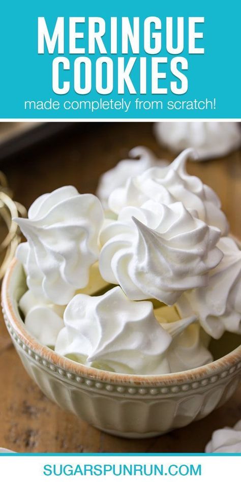 How To Make Maranges, How To Make Meringue Cookies, What To Do With Egg Whites, Whipped Cookies, Sweet Tooth Recipes, Whipped Eggs, Merengue Cookies, Easy Meringue Recipe, Egg White Cookies