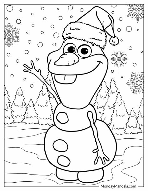 Elsa Printable Coloring Pages, Printable Frozen Coloring Pages, Pajama Day Coloring Pages, Free Printouts For Preschool, Coloring Pages Winter Free Printable, Free Frozen Coloring Pages, Misfit Toys Coloring Pages, Disney Winter Coloring Pages, Bluey Coloring Pages Free Christmas