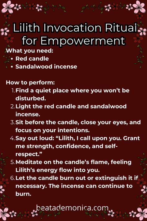 Dream About Me Make A Man New Moon This Moment I Want You You Must Don't Forget Like You Dreaming Of You Wicca Love Spell White Magic Love Spells Book Of Magic Real Spells Real Love Spells White Magic Spells Spells For Beginners Magick Symbols Color Healing Book Of Shadows Spell PagesWitch Chants Magic Spells Spell Words Magic Types Of Potions Witchcraft Spell Candles Witchcraft #HalloweenSpells #WitchcraftMagicSpells Witchcraft Real Witch Spell Book PagesReflection Spells #beatademonicawitch Lilith Candle Diy, How To Pray To Lilith, Connecting With Lilith, Lilith Deity Witchcraft, Lilith Protection Spell, Prayers To Lilith, Lilith Deity Work, Lilith Correspondence, Lilith Crystals