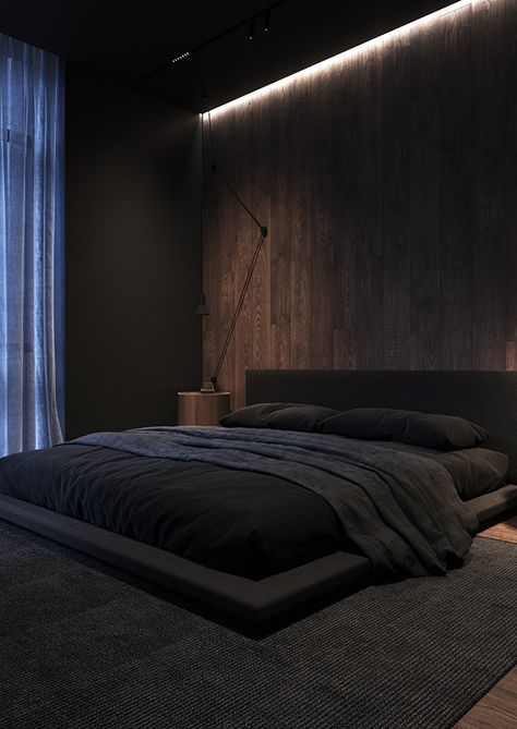 Black Bedroom Design, Black Bedroom Decor, Modern Luxury Bedroom, Bilik Tidur, Black Bedroom, Bedroom Bed Design, Room Makeover Bedroom, Room Design Bedroom, Modern Bedroom Design