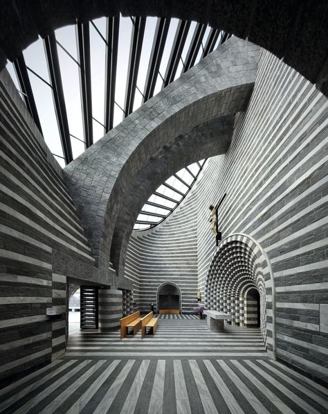 15 Magnificent Structures Built From Stone | Architectural Digest Roger Oates, Architecture Cool, Mario Botta, Religious Architecture, Stone Walls, Alvar Aalto, Place Of Worship, Design Milk, Beautiful Architecture