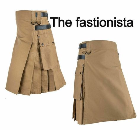 Khaki Deluxe Handmade Utility Fashion Kilt Active Men Sports Kilt 100% Cotton Utility Kilt, Fashion Events, Men In Kilts, Mens Khakis, Fashion Event, Wish Shopping, Kilt, Sport Event, Cargo Shorts