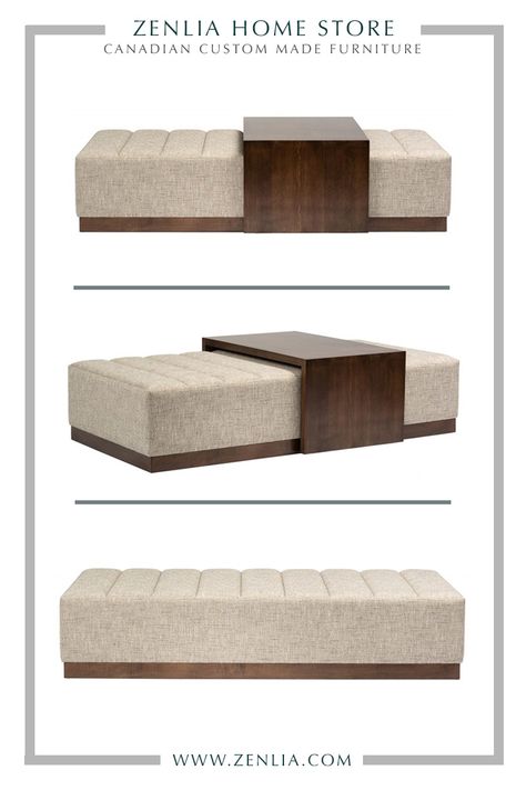 Benches Living Room, Rectangular Ottoman, Elegant Living Room Decor, Ottoman Decor, Ottoman Design, Furniture Design Living Room, Living Room Bench, Elegant Living Room, Ottoman Coffee Table