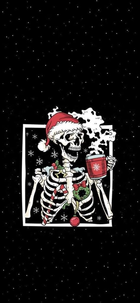 Goth Christmas Wallpaper Iphone, Christmas Wallpaper Phone Aesthetic, Christmas Wallpaper Spooky, Christmas Wallpaper Skeleton, Alternative Christmas Wallpaper, Wallpaper For Christmas Iphone, Spooky Holiday Wallpaper, Thanksgiving Skeleton Wallpaper, Cool Christmas Wallpaper Iphone