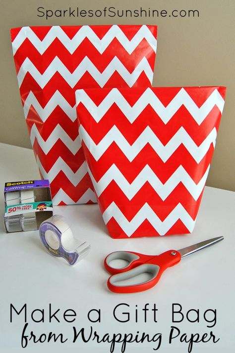 How to Make a Gift Bag from Wrapping Paper in 5 Simple Steps Bag From Wrapping Paper, Diy Gift Bags From Wrapping Paper, Diy Gift Bags Paper, Paper Bag Wrapping, How To Make A Gift Bag, Gift Bag Templates, Diy Wrapping Paper, How To Make A Paper Bag, Paper Bag Gift Wrapping