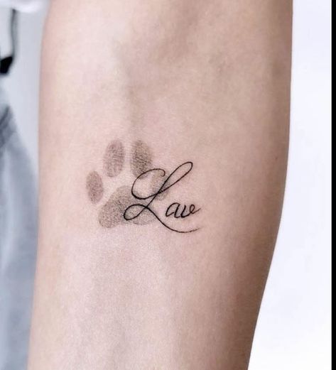 Small Dog Tattoos Chihuahua, Tattoo Paws Dog, Cockapoo Tattoos, Tattoo Ideas Female Dog, Dog Tattoo Paw, Rip Dog Tattoos, Golden Retriever Tattoo, Nose Tattoo, Poodle Tattoo