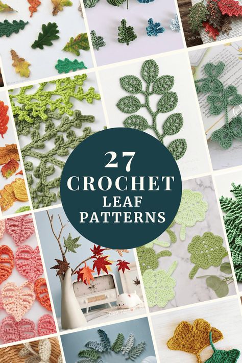 From springtime foliage to autumn fall leaves, come find the best crochet leaf patterns to add to your next crafty project. Crochet Bookmark Tutorial, Crochet Leaf Free Pattern, Crochet Coaster Patterns, Easy Crochet Bookmarks, Crochet Critters, Coaster Patterns, Crochet Succulent, Leaf Blanket, Crochet Leaf