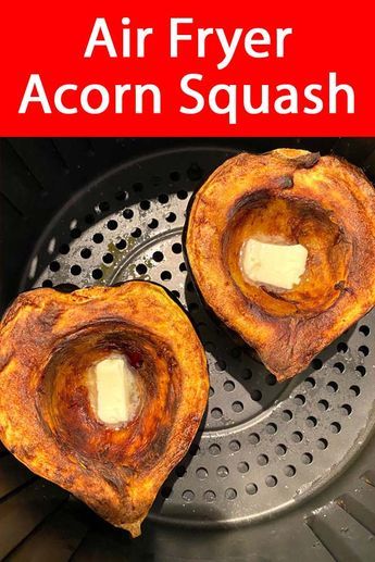 Air Fryer Acorn Squash, Acorn Squash Recipe, Autumn Side Dishes, Acorn Squash Recipes, Air Fried Food, Air Fryer Oven Recipes, Air Fry Recipes, Squash Recipe, Air Fryer Dinner Recipes