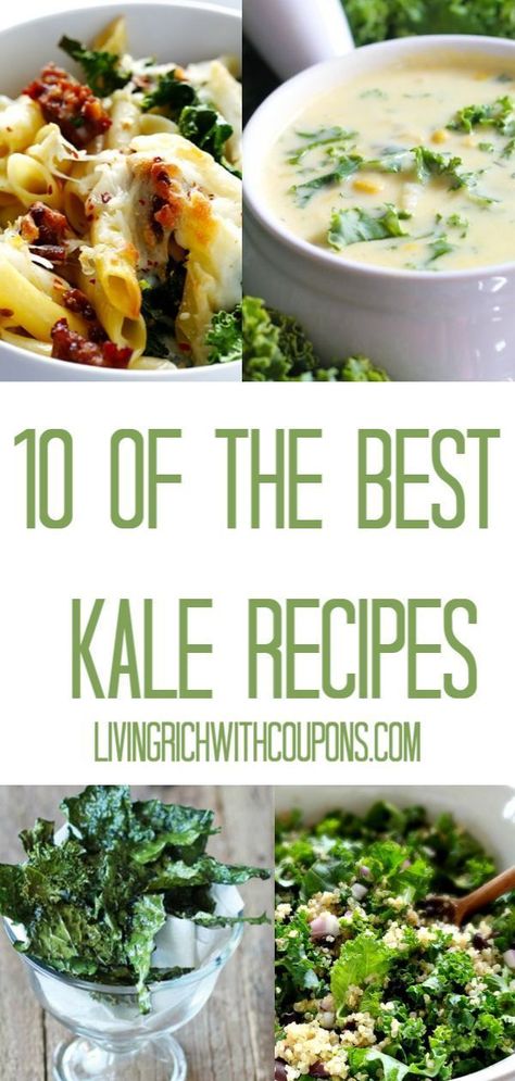 Cooked Kale Recipes, Kale Recipes Healthy, How To Cook Kale, Kale Recipes, Mediterranean Diet Recipes, Veggie Dishes, Vegetable Dishes, Delicious Salads, Clean Eating Recipes