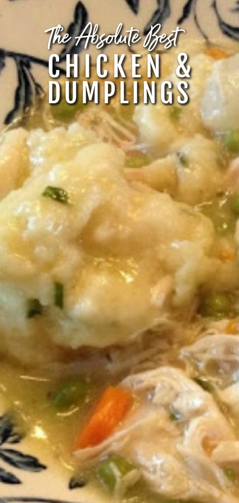 This Photo shows a close-up of chicken and dumplings served in a bowl. Amish Chicken Dumplings, Best Chicken And Dumplings Crockpot, Chicken And Dumplings Ree Drummond, Chicken And Dumplings Allrecipes, Campbells Chicken And Dumplings, Chicken And Dumpling Noodles, Feather Dumplings For Chicken And Dumplings, Best Homemade Chicken And Dumplings Recipe, Chicken Dumplings Recipe Crockpot