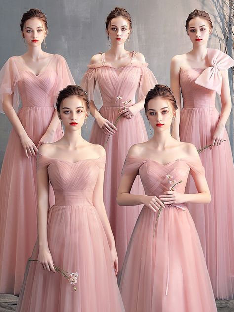 Gaun Tulle, Girls Bridesmaid Dresses, Pink Sweat, Pink Bridesmaid Dress, Custom Bridesmaid Dress, Pregnant Wedding Dress, Wedding Women, Tulle Bridesmaid Dress, Performance Dresses