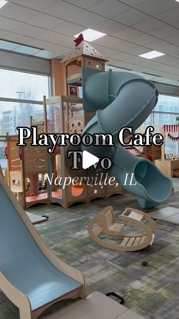 51K views · 3.2K likes | Liz | Chicagoland family fun and food on Instagram: "Playroom Cafe Two  📍2075 Calamos Court, Naperville IL 60563  Second location: 141 Randhurst Village Dr. Mount Prospect, IL 60056  $16/child over 6 months  They have coffee and healthy food options for purchase like smoothies, paninis and lots of snacks! You can host your birthday party here as well.  Don’t forget your socks. They have an awesome ball pit, a separate baby play area and so many make believe areas ready to play!  #naperville #playroomcafe #playroomcafetwo #indoorplaychicago" Indoor Outdoor Playroom, Playroom Birthday Party, Cafe And Playground, Playroom Cafe Ideas, Small Indoor Playground Design, Party Room Interior Design, Indoor Play Area Design, Coffee Shop With Play Area, Montessori Play Cafe