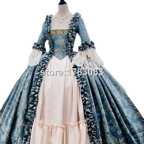 Victorian Ball Gowns, Marie Antoinette Dresses, Gaun Abad Pertengahan, Victorian Wedding Dress, Antoinette Dress, 18th Century Dress, Rococo Fashion, Vintage Party Dresses, Old Fashion Dresses