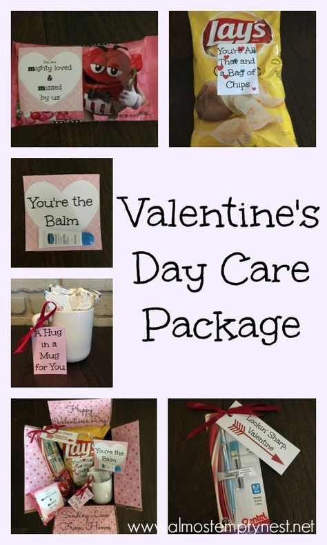 Gifts For Him Long Distance, Valentines Day Care Package, Valentines Day Package, You're The Balm, Box Decorations, Care Package Ideas, Parenting Blogs, Package Ideas, College Care Package