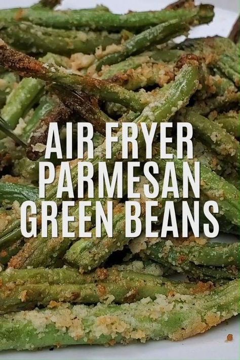 Parmesan green beans are a classic and tasty dish. This recipe makes it even tastier by cooking them with the air fryer. Air Fryer green beans result in crispy on the outside, tender on the inside, and rich in flavor beans. If you’re looking for a new way to prepare your favorite side dish or appetizer, this recipe will do just that – and then some! How To Cook Green Beans In Air Fryer, Air Fryer Vegetables Videos, Green Bean In Air Fryer, Fresh Green Beans In Air Fryer, Air Fried Beans, Green Bean Air Fryer, Green Bean Air Fryer Recipes, Crispy Green Beans Air Fryer, Green Bean Recipes Air Fryer