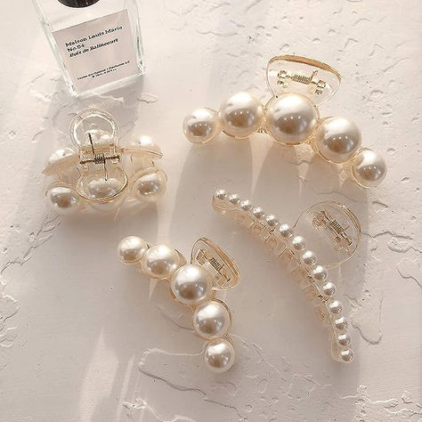 Fine Hair Styles For Women, Autumn Hair Accessories, Pearl Hair Clips, Rhinestone Hair Pin, Hair Clamps, Hair Accessories Clips, Pearl Hair Clip, Claw Hair Clips, Hair Accessories Gift