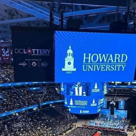 HBCU Alum on Instagram: "After an unfortunate scene played out last week during the College of Nursing and Allied Health Sciences graduation services at Cramton Auditorium, Howard University's 156th Commencement in Captial One Arena made history. The Class of 2024 became the largest graduation class in the institution's history, with 2,508 degrees conferred! Congrats to all of the graduates and represent your HBCU with pride! #HU" Howard University Medical School, Howard University Aesthetic, Vision Board Assignment, Howard Aesthetic, Hbcu Life, Vision Board Project, History University, College Pictures, College Vision Board