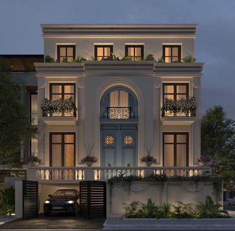 Neoclassic Exterior, Classic Building Facade, Neo Classic Villa, Classical Facade, Neoclassical House, Classic Facade, Classic House Exterior, Classic Building, Classic Villa