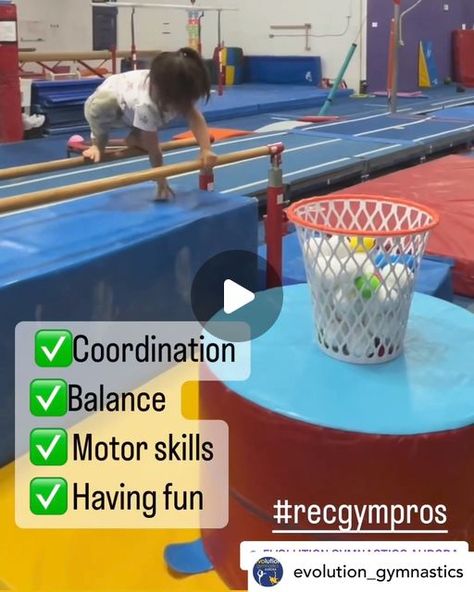 RecGymPros on Instagram: "Ok, but how fun does this station from @evolutions_gymnastics look?! Not to mention all the basic skills it works on 🤩

#recgympros #gymnastics #gymnasticscoach #recgymnastics #beginnergymnastics #toddlergymnastics #kindergym #coordination #balance #motorskills" Preschool Gymnastics Games, Recreational Gymnastics, Gymnastics Warm Ups, Gymnastics Games, Toddler Gymnastics, Preschool Gymnastics, Mini Gym, Gymnastics Coaching, Basic Skills