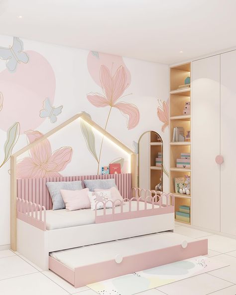 Modern Kids Room Design, Unique Bedroom Design, Amazing Bedroom Designs, Kids Room Interior Design, Diy House Renovations, Modern Kids Room, Pink Room Decor, Kids Bedroom Inspiration, Toddler Room Decor