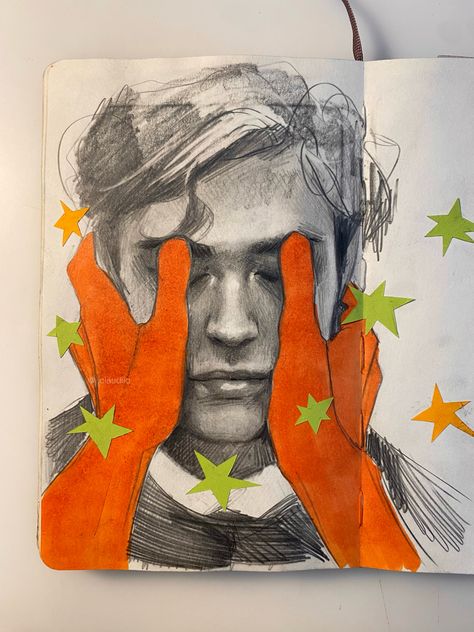 sketching sketch sketchbook spread portrait art artist men art drawing stars star moleskine Men Art Drawing, Sketching Background, Sketchbook Spread, Drawing Stars, Men Art, Sketchbook Art Journal, Reference Pictures, Sketchbook Ideas, Visual Journal