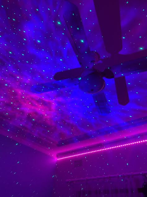 Bedroom Light Projector, Galaxy Lights Bedrooms, Star Projector Bedroom, Stars Projector Bedroom, Sky Projector Bedroom, Galaxy Lights Bedroom Aesthetic, Euphoria Room Aesthetic, Galaxy Projector Bedroom, Light Projector Bedroom