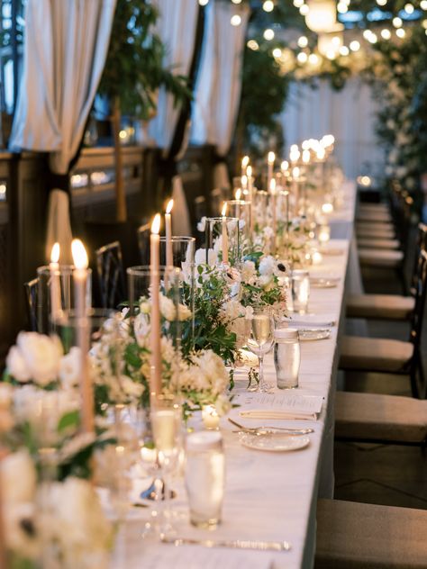 Events Decorations, Wedding Candles Table, Summer Wedding Ideas, Candle Lit Wedding, Table Garland, Wedding Reception Design, Large Flower Arrangements, Summer Wedding Decorations, Nye Wedding