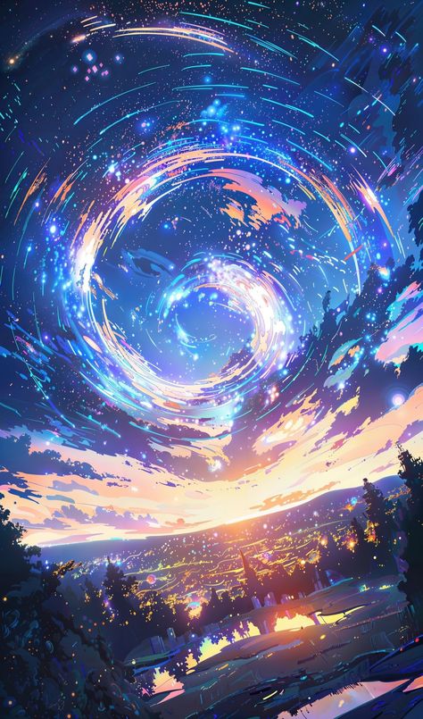 الفن الرقمي, Wallpaper Estetika, Galaxies Wallpaper, Dreamy Artwork, Wallpaper Collage, Cool Anime Backgrounds, Cool Wallpapers Art, Anime Artwork Wallpaper, Fantasy Art Landscapes