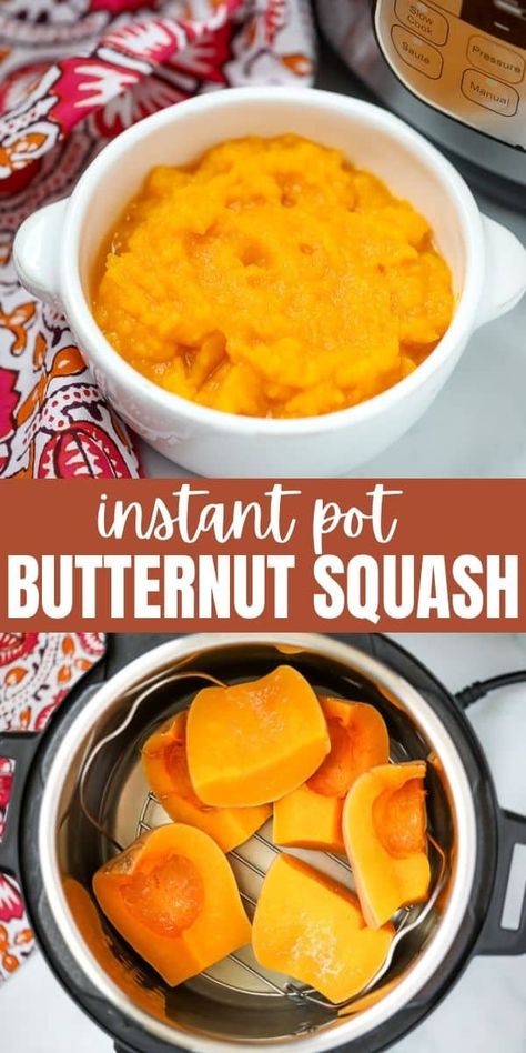 Butternut Squash Recipes Ninja Foodi, Butternut Squash Recipes Instapot, How To Cook Butternut Squash In Instapot, Instant Pot Squash Butternut, Butternut Squash Puree Baby, Butternut Squash In Instant Pot, Butternut Squash Instant Pot, Instapot Veggies, Butternut Squash For Baby