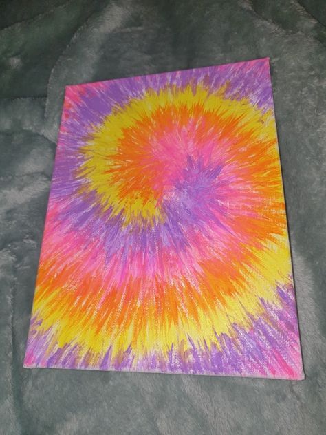 Tye Dye Painting Canvases, Tie Dye Painting On Canvas, Tye Dye Painting, Dye Painting, Tie Dye Painting, Mini Canvases, Paint Inspo, Canvas Diy, Sponge Painting