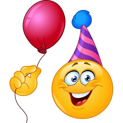 Celebrate a special occasion like a birthday with this fun and festive smiley. Excited Emoticon, Dancing Emoticon, Silly Happy Birthday, Birthday Emoticons, Happy Birthday Emoji, Happy Emoticon, Birthday Images Funny, Good Morning Smiley, Smiley Happy