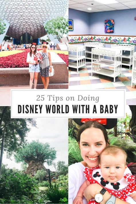 How to do Disney World with a Baby // Walt Disney World Travel Guide - Tips on Disney World with a Baby or Infant Disney With Baby, Tips For Disney World, Travel Tips With Baby, Disney World Travel, Travel Nursery, Disney With A Toddler, Family Disney Trip, Disney Vacation Planning, Disney Mom