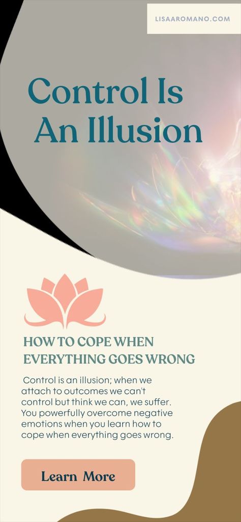 HOW TO COPE WHEN EVERYTHING GOES WRONG. In this YouTube video, I will share how I coped recently when I felt overwhelmed because everything I planned went wrong. Control is an illusion; when we attach to outcomes we can't control but think we can, we suffer. You powerfully overcome negative emotions when you learn how to cope when everything goes wrong. #stressbuster #emotionalstrength #copingskills #codependencyrecovery #codependency #personaldevelopment Control Is An Illusion, Everything Goes Wrong, When Everything Goes Wrong, Codependency Recovery, Mental Toughness, Emotional Strength, Everything Goes, Negative Emotions, Coping Skills