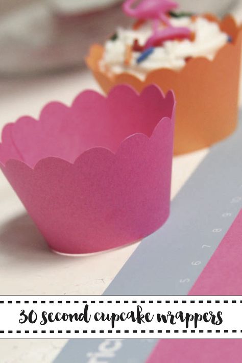 Make these cute cupcake  holders in seconds with the simple DIY from Everyday Party Magazine. #KidsParty #CricutMade #DIY #CupcakeLiners How To Make Cupcake Holders Diy, Diy Cupcake Wrappers, Cupcake Holder Crafts, Diy Paper Cupcake, Cupcake Holder Ideas, Cupcake Holder Diy, Diy Cupcake Holder, Diy Cupcake Liners, Cupcake Holders Diy