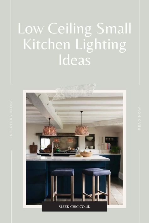 Low Ceiling Kitchen Ideas Cabinets, Kitchen Ceiling Lights Uk, Small Kitchen Lamp, Low Ceiling Kitchen Ideas, Low Ceiling Kitchen, Track Lights For A Country Kitchen, Island Barn Lights In Kitchen, Kitchen Lighting Ideas For Low Ceilings, Rustic Breakfast Bar Lighting Pendant Lamps