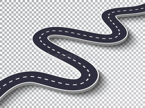 Winding Road Isolated Transparent Special Effect stock illustration Road Map Design, Johnny Orlando Instagram, Road Vector, Png Images For Editing, Print Design Trends, Infographic Design Layout, Special Effect, Infographic Template, Road Design