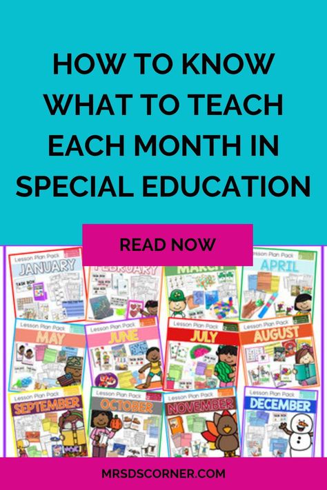 Special Needs Lesson Plans, Special Education Lessons, Monthly Themes For Special Education, Masters In Special Education, Special Ed Lesson Plans, Special Education Classroom Organization, Elementary Special Education, Special Education Classroom Setup, Special Education Curriculum