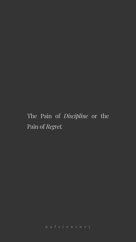 Pain Of Discipline, Studera Motivation, Discipline Quotes, Inspirerende Ord, Growth Mindset Quotes, Personal Growth Quotes, Motivational Quotes Wallpaper, Study Quotes, Motiverende Quotes