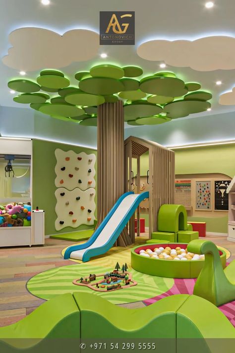 Step into a world of enchantment and unleash your little one's creativity with our Luxury Playroom Interior Design ideas. Pin now for endless inspiration and ideas! #furnituredesign #moderndesignfurniture #dubaidesign #furniture #interiorfitout #fitoutdesign #bespokeinteriorfit-outcompany #bestsolutionsforInteriorfitout #topinteriorfit-outcompanyindubai–luxuryAntonovichdesign Daycare Design Ideas, Modern Kids Room Design, Indoor Playground Design, Diy Dorm, Kindergarten Interior, Daycare Design, Kids Indoor Playground, Kindergarten Design, Modern Kids Room