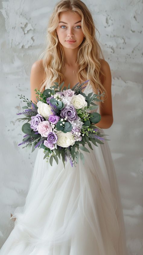 Lavender bridal bouquet, Lavender wedding bouquet, Bridal bouquet, Purple wedding bouquet, Bridesmaids bouquet, Lilac bridal bouquet by BridalStoryUS on Etsy Wedding Flower Arrangements Lavender, Bridal Bouquet Purple Lavender, Lavender Bridesmaid Bouquet, Lavender Bouquet Wedding, Lilac Bridal Bouquet, Bridal Bouquet Lavender, Wedding Bouquet Bridesmaids, Bridal Bouquet Purple, Lilac Wedding Themes