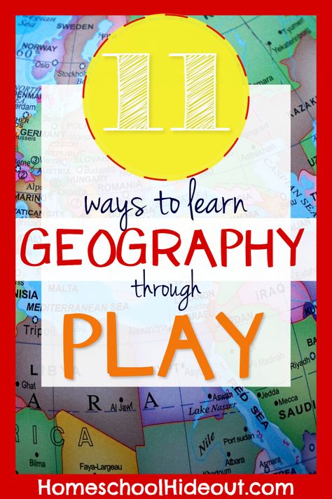 Learn geography through play and kids will really soak up the information! This list of 11 ideas is simple yet effective. Montessori, Websites To Study, 2nd Grade Geography, Study Geography, Geography Printables, Learn Geography, Elementary Geography, Us Geography, Geography Games