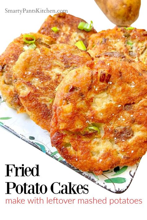 Fried Mashed Potato Patties, Freeze Potatoes, Fried Potato Patties, Fried Potato Cakes, Potato Fritters Recipe, Fried Mashed Potatoes, Mashed Potato Patties, Breakfast Potato, Potato Cakes Recipe