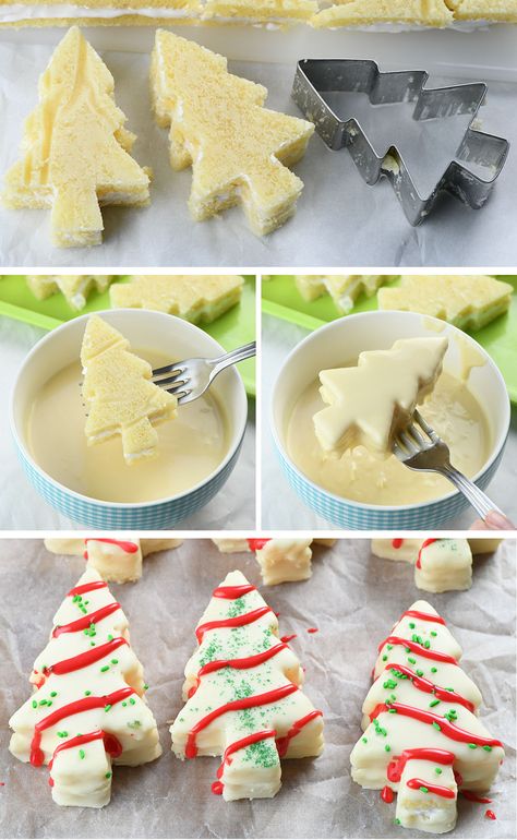 Christmas Tree Cakes - Homemade Little Debbie Inspired Mini Cakes Homemade Christmas Tree, Christmas Tree Cakes, Christmas Baking Recipes, Little Debbie, Holiday Snacks, Christmas Tree Cake, Crochet Ear Warmer, Tree Cakes, Christmas Food Desserts