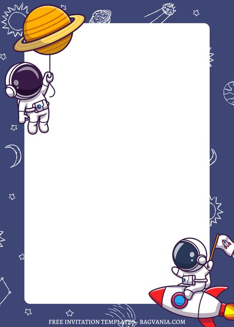 Astronaut Birthday Invitation Card, Space Templates Free Printable, Space Themed Birthday Party Invitations, Birthday Invention Card, Astronaut Birthday Invitations, Birthday Invitation Card Kids Boys, Space Invitations Birthday, Space Theme Invitations, Space Theme Background