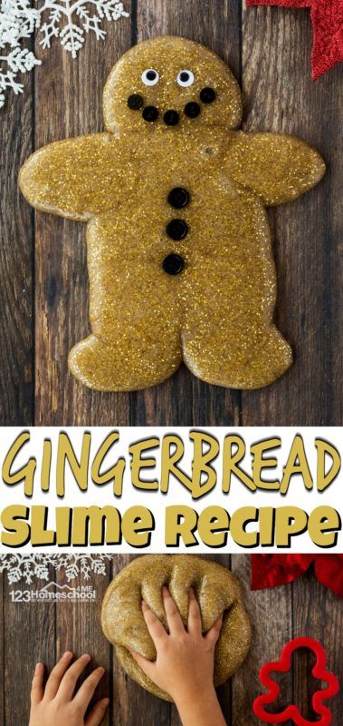 Gingerbread Slime Recipe, Preschool Christmas Games Party Ideas, Gingerbread Cookie Craft, Gingerbread Stem Activities, Gingerbread Bash, Gingerbread Slime, December Stem, Gingerbread Man Preschool, Stem Night