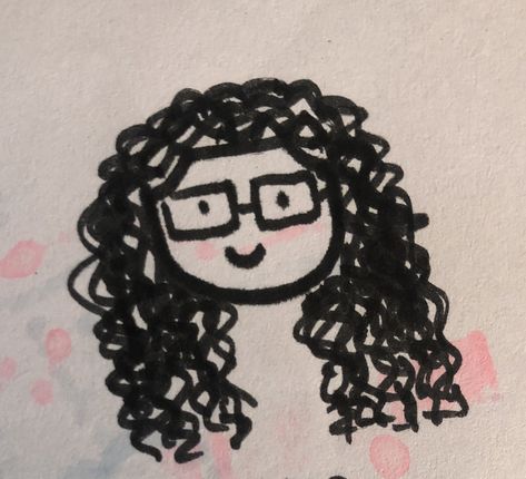 Curly Hair Icon Pfp, Pfp Aesthetic Curly Hair, Wavy Hair Pfp Cartoon, Curly Head Pfp Cartoon, Curly Hair Girl Pfp, Curly Hair Icons Cartoon, Curly Hair Girl Cartoon, Curly Hair Doodle, Pfp Curly Hair Cartoon