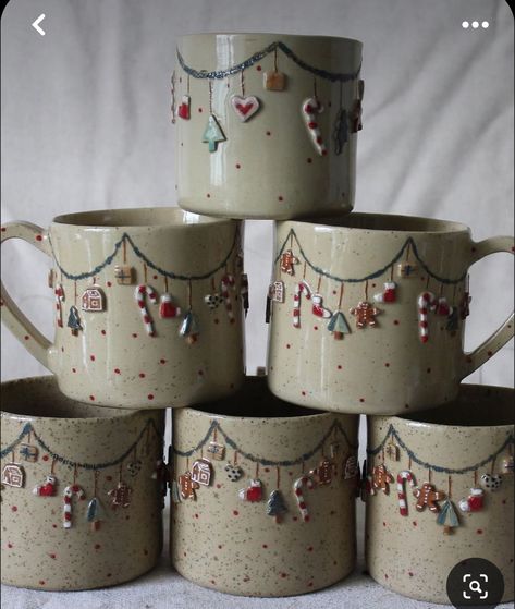 Handmade Pottery Mugs, Mug Noel, Mugs Diy, Tanah Liat, Tassen Design, Pottery Inspiration, Keramik Design, Mug Handmade, Pottery Crafts